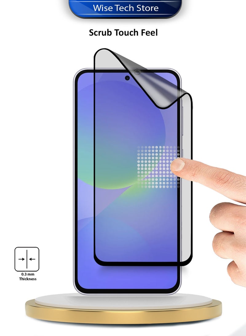 Wtech Samsung Galaxy A37 5G 2026 Premium Nano Ceramic Full Glue Full Cover Matte Flexible Screen Protector (MSCNMN) - Clear/Black - Image 4